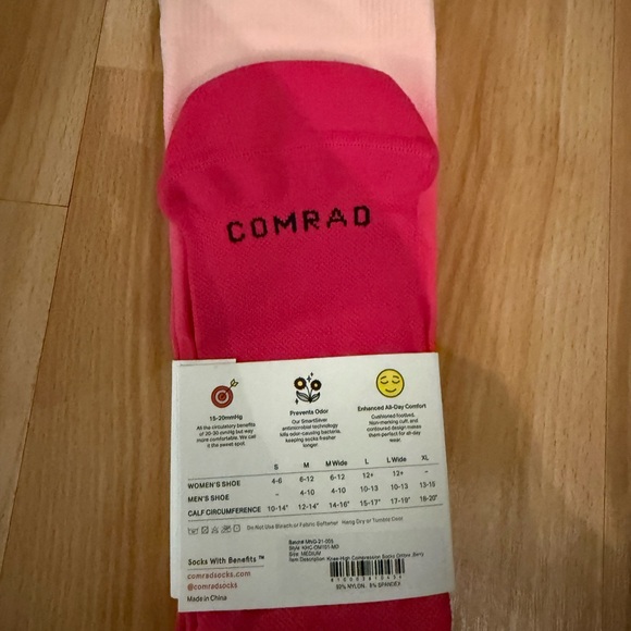 Pink Knee High Compression Socks - Picture 3 of 3